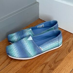 Toms Glitter Mermaid Comfort Casual Slip-on Flats